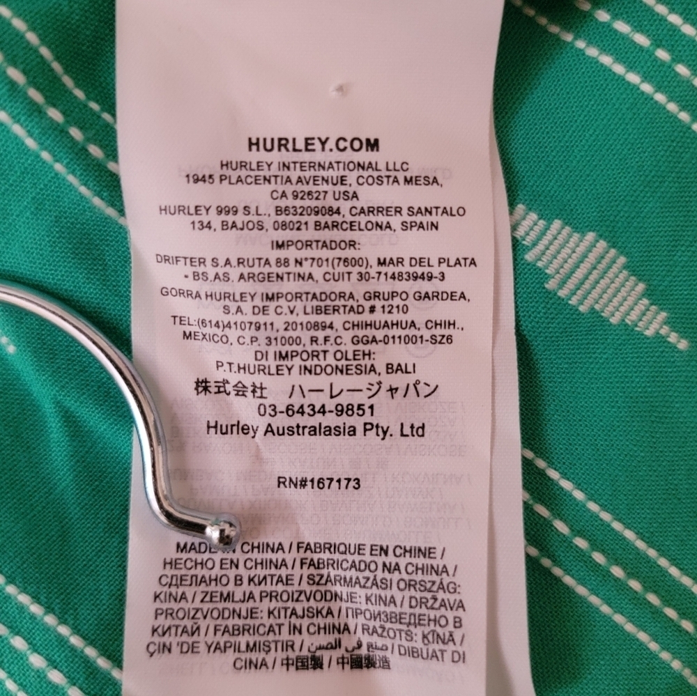 Hurley Green Mini Skirt with White Accents - Picture 7 of 9